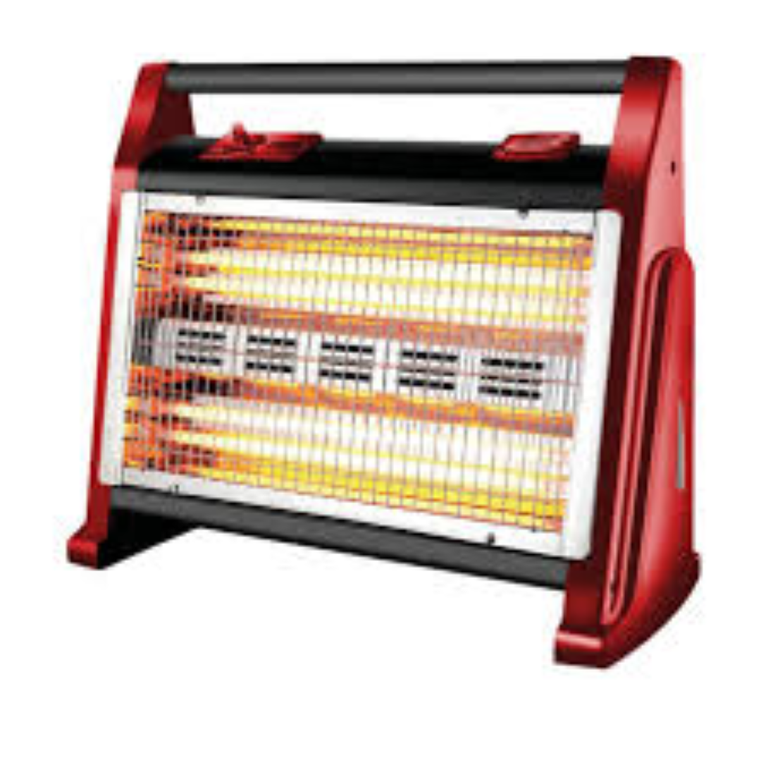 MIKA QUARTZ HEATER 800-1600W RED & BLACK MH103